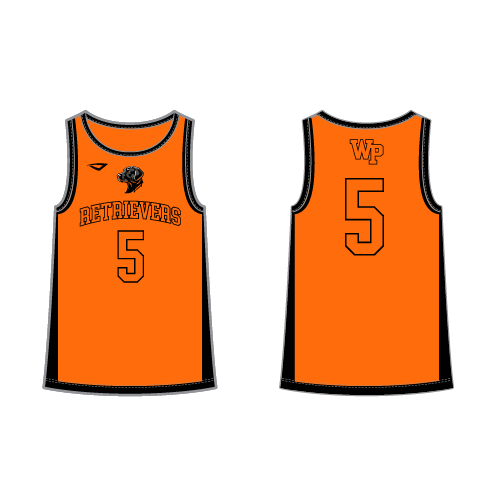 Retrievers Lacrosse Sleeveless Reversible Jersey - Orange/White