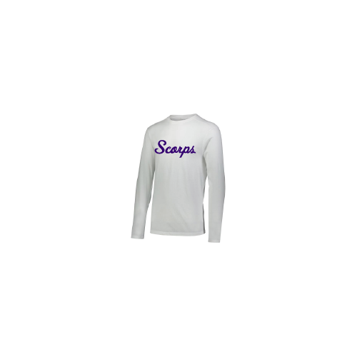 Mens LS Tri Blend - Script - White